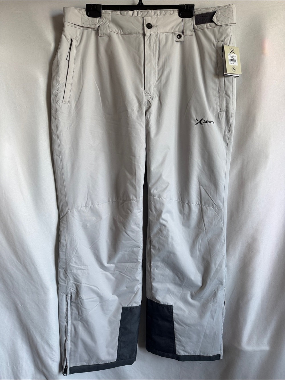 Arctix Light Gray Ski & Snow Snowboard Jacket with Black Reinforced Cuffs